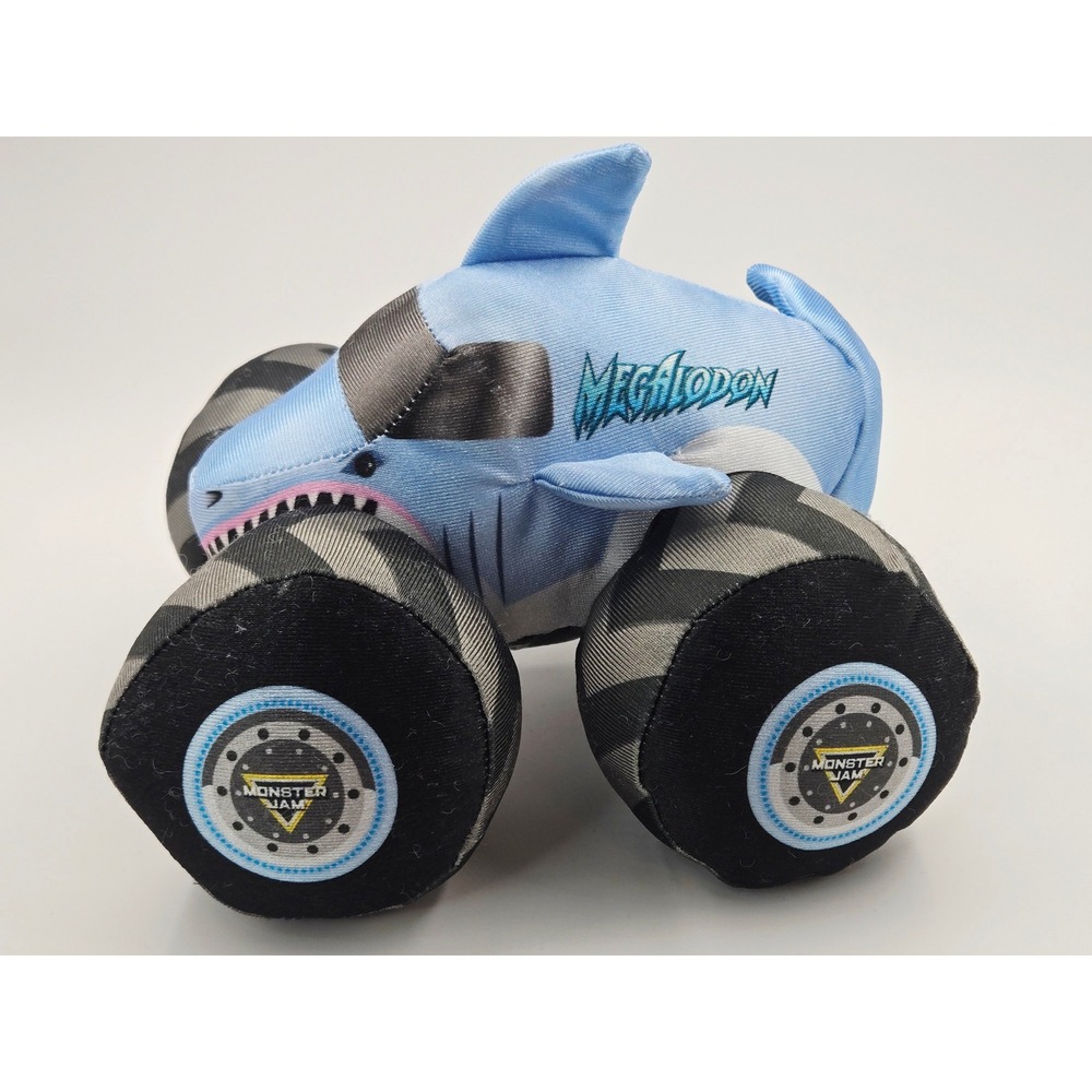 Monster Jam Megalodon Shark Plush Monster Truck With Sound Chevron Tires